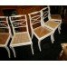 Set of 5 Painted Cream French Cane Chairs