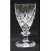 Set of 6 Heavy Cut Glass English Wine Glasses