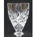 Set of 6 Heavy Cut Glass English Wine Glasses