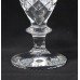 Set of 6 Heavy Cut Glass English Wine Glasses