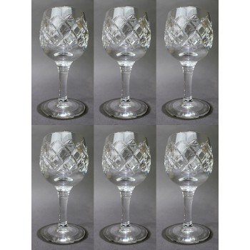 Set of 6 Tudor Crystal "Bosworth" Wine Glasses