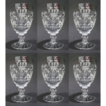 Set of 6 Tudor Crystal "Burleigh" Wine Glasses