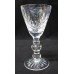 Set of 9 Cut Glass English Jacobean Style Wine Glasses