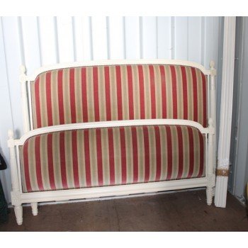 Shabby Chic Style Painted Cream Upholstered Double Bed