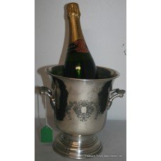 Engraved Silver Plated Two Handled Champagne Ice Bucket