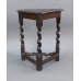 Small Carved Oak Antique Corner Table