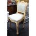 Small Carved Wood Washed Gilt Gold Upholstered Occasional Salon Chair