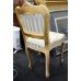 Small Carved Wood Washed Gilt Gold Upholstered Occasional Salon Chair