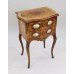 Small French Walnut Serpentine Commode with Sevres Plaques c.1880