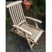 Colonial Style Pagoda Teak Steamer Deck Recliner Chair