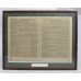 "Nelson's Commendation Battle of Copenhagen" The Times 1801 Framed