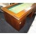 Very Heavy Early 20th c. Large Oak Desk with Roll Top