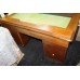 Very Heavy Early 20th c. Large Oak Desk with Roll Top