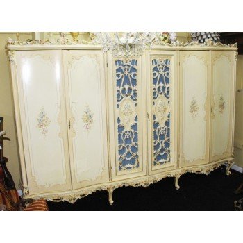 Very Large Ornate Italian Decorative Silik Wardrobe