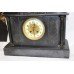 Victorian Black Marble Temple Style Mantle Clock