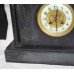 Victorian Black Marble Temple Style Mantle Clock