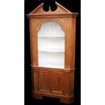 Victorian Pine Pediment Corner Cabinet