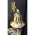 Vintage Polished Brass Wall Mounted Ship's Bell