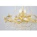 Vintage Gold Plated Framed Crystal Chandelier