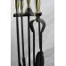 Vintage Metal Iron Four Piece Fire Companion Set