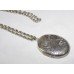 Vintage Engraved Silver Locket on Chain