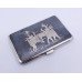 Vintage Sterling Silver Siam Cigarette Case Engraved War Elephants