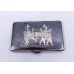 Vintage Sterling Silver Siam Cigarette Case Engraved War Elephants