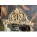 Vintage Ornate Louis Style Washed Gilt Mirror 