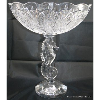 Waterford Crystal Seahorse Boat Shaped Centrepiece