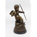 Winged Bronze Cupid Sculpure on Marble Base