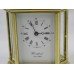 Woodford England Hexagonal Gold Plated Mechanical Carriage Clock