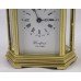 Woodford England Hexagonal Gold Plated Mechanical Carriage Clock