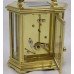 Woodford England Hexagonal Gold Plated Mechanical Carriage Clock