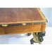 Yew Library Table with Carved Monopodium Legs